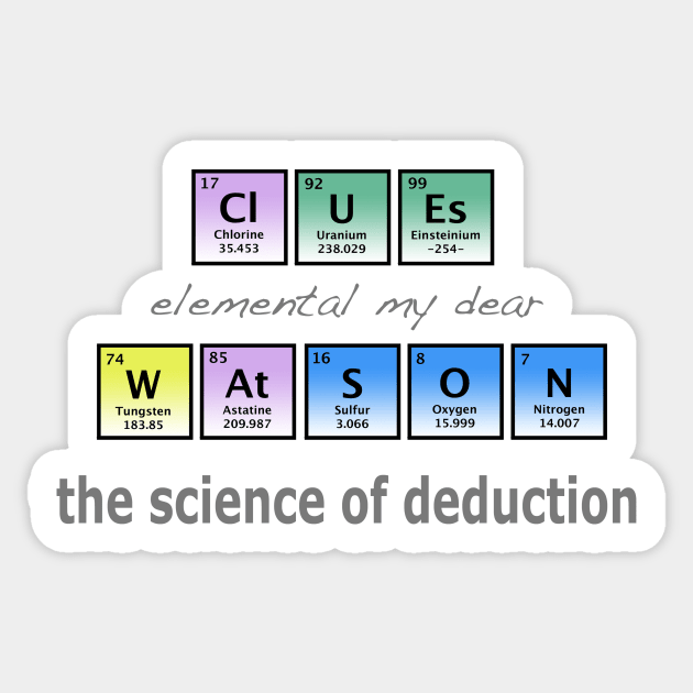 Sherlock Holmes - The Science of Deduction Sticker by The Blue Box